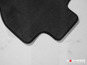 FIAT 124 Floor Mats - Black Carpet w/ Red Scorpion